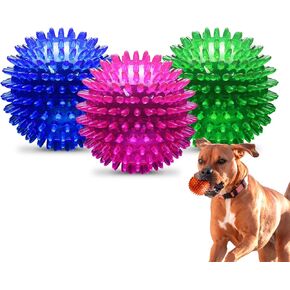 Petsport Gorilla spiky Ball - ألعاب الكرة الشاسعة للكلاب والجرى ، لعبة تفاعلية للملل ، معتمدة من غير سامة ، داخلية وخارجية - 4 "(حزمة 3)