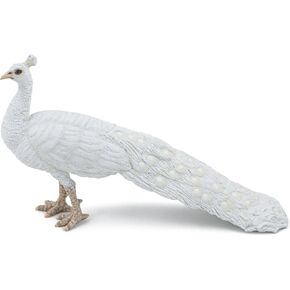 Papo - تمثال Peacock الأبيض - الأعمار من 3+ - لعبة حيوان مزرعة واقعية مرسومة باليد - نموذج الطيور المفصل للغاية - متينة وآمنة - تعليمية وتجميع - مثالية للأطفال وجامعي - فكرة الهدية