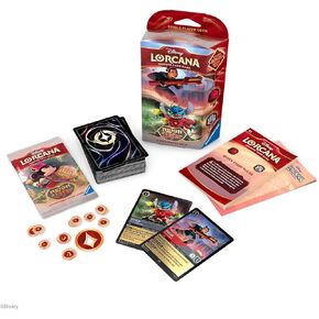 RAVENSBURGER DISNEY LORCANA TCG: عهد سطح لاعب واحد Jafar-Ruby & Steel للأعمار 8 وما فوق | إشراك اللعب | أكثر من 200 أعمال فنية ديزني الأصلية