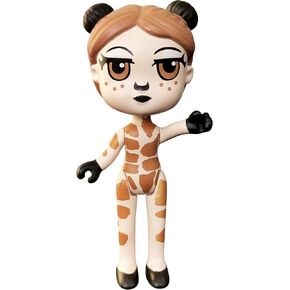 Miss Giraffe Forest Action Figure - رقم 8 سم قابلة للتحصيل ، لعبة حيوانات غابة إبداعية ، لعب تعليمي وممتع لأعمار 3+ ، آمنة وغير سامة