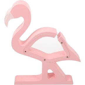 Flamingo Piggy Bank Cute Money Bank Wood Flamingo التماثيل الموفرة لتوفير الأموال للمنزل ديكور عيد ميلاد الزفاف
