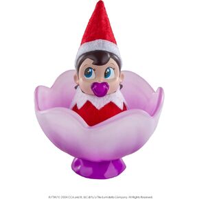 The Elf on the Shelf Frost Pips Mini Blooms elf طفلة بعيون زرقاء - يشمل Frost Flower Cradle - لأعمار 3 سنوات وما فوق