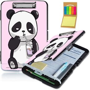 Clipboard with Storage,Pen Holder,Heavy Duty Clipboard Storage Box with Clips for Coaches Folder Case,School Office Supplies-Flag Fierce Eagle