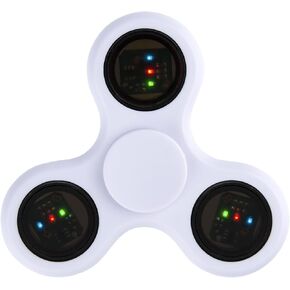Antsy Labs Fidget Spinner ، سلسلة LED ، ألعاب الحسية المملوك للأطفال والكبار ، مصممة للتخفيف من القلق والتخفيف من الإجهاد ، وفضلات الحفلات ، أو حقيبة Goody ، أو تخزين الأحواض ، وحجم الجيب ، والأبيض
