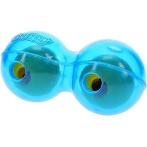 GURU DUO BALL-متوسط ​​-7.25 "لعبة الكلب الأزرق ، والتوصل التفاعلي مع العلاج ، والتغذية البطيئة ، والتحميل السهل ، ومطاط متين ، وحل spin-spin