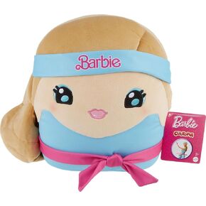Barbie Cuuutopia Plush, 10-inch Soft Pillow Doll with Iconic ‘80s-Inspired Workout Look, Tactile Tie Belt & Long Ponytail, Collectible Toy