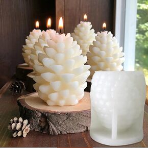 عيد الميلاد pinecone سيليكون شمعة الصابون 3D الصنوبر مخاريط مصنوعة يدويا لصنع شموع 3D عيد الميلاد الراتنج الراتنج القالب ديي لوازم زخرفة العفن الخريف ديكور
