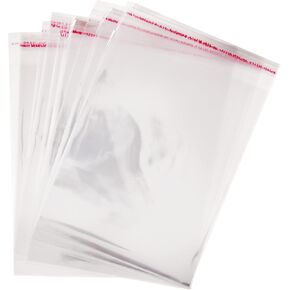 باتي كلا 100 PCS 4 5/8 × 5 3/4 Clear A2+ CARD CALLO CELLO/ CELLOPHANE أكياس (احصل على بطاقة حجم A2 مع مظروف)