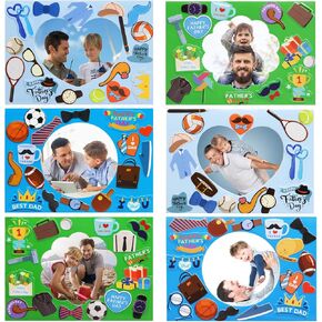 عيد الأب صورة إطار إطار حرفة للأطفال السعيد آباء يوم الرغوة من الأطفال أنشطة فئة فنية DIY 12 حزمة