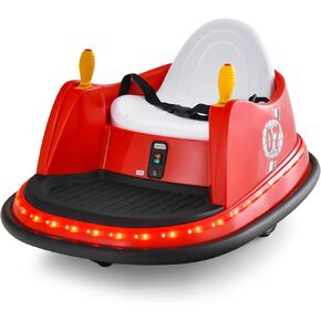 سيارة Costzon Pumper للأطفال ، سيارة 12 فولت بطارية مدعومة مع التحكم عن بعد ، عصا التحكم المزدوجة ، 360 درجة تدور ، نجمة بطيئة ، أضواء وميض ، موسيقى ، ركوب كهربائي على مركبة ألعاب للأطفال الصغار (الأزرق)