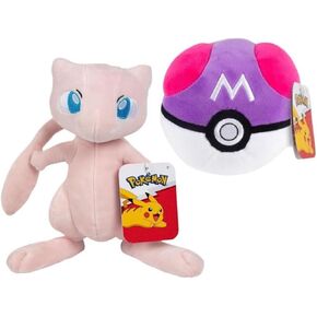 Pokemon 8 "Mew & 5" Master Ball Plush 2 -Pack - مرخص رسميًا - لعبة كرة كزة محشوة ناعمة مع قاع مرجح - هدية للأطفال ، الأولاد ، الفتيات - 2+