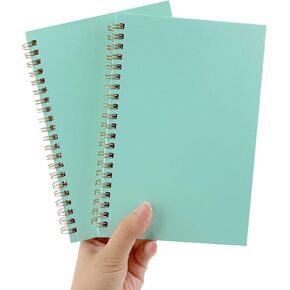 دفاتر ملفات مخطط Dstelin Green Sketch ، عبوة 2 ، 120 صفحة (60 ورقة) ، غلاف مع بطاقة 1150GSM ، 7.5 × 5.1 بوصة ، ورقة 100GSM