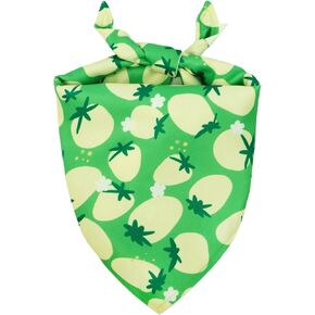 Bandanas الكلب Kuoser ، مثلث عكس الفاكهة المطبوعة الأليف bandanas for boy and girl ، جميع الفصول Bandana للمتوسطة الصغيرة والكبيرة ، الوردي l