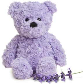 warmies Microwavable & Weighted Stuffed Animals, Purple Curly Bear - Heated Stuffed Animal Plushie for Warmth & Comfort - Cute Soft Plush Toys for Adults & Children (Boys, Girls, Babies & Toddlers)