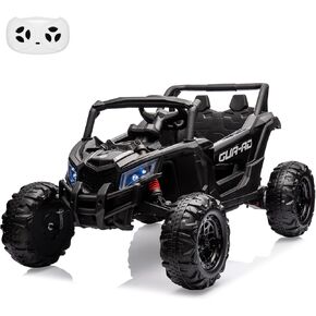 24V Ride On UTV Car, Battery Powered Electric Vehicles, Kids UTV with Remote Control, Spring Suspension,200W Motor, Metal Frame, USB, Music, LED Lights, Ride On Toy for Kids in Kuwait