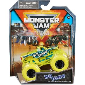 Monster Jam ، شاحنة Blue Thunder Monster الرسمية ، مركبة مصبوبة ، 1:64 ، ألعاب الأطفال للأولاد الذين تتراوح أعمارهم بين 3 وما فوق