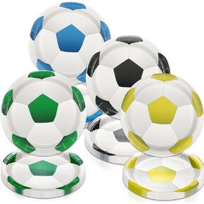 40 PCS Soccer Party Party Decorations - بما في ذلك لوحات الحلوى التي يمكن التخلص منها 9 بوصة