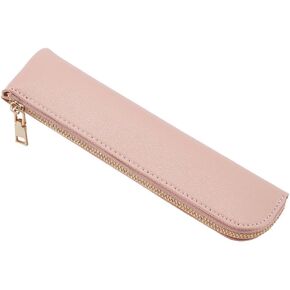 حقيبة تخزين قرطاسية Gorgecraft PU PECERM CASE DESIST SLIT SOND SMITHEREST PEN POUCH STOLID COLL SHIPPER COMSMETIC BAGE FOR PENCORS MAMERS (PINK)