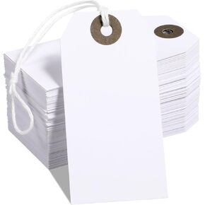 COBEE 100 PCS علامات السعر مع السلسلة ، علامات السعر الصغيرة شماعات تخزين العلامات القابلة للكتابة ، علامات الأسعار لتجارة التجزئة هدايا العلامات مربع العلامات على ملابس الزفاف هدايا عيد الميلاد