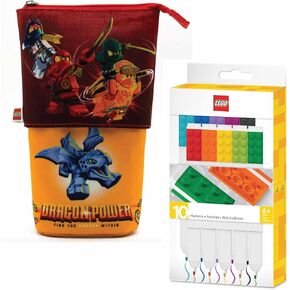 IQ LEGO Marker 10 Pack مع Ninjago Dragon Power Prop Bundle Pendle
