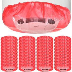 40 Pcs Detector Cover, Dust Paint Alarm, Plastic Fire Alarm, Thicken Elastic Cover for Home or Commercial Building Use (Red)