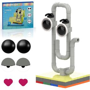 Clippy MS Office Assistant Build Builds متوافق مع LEGO ، لطيف MS Office Office Model Model Toy Set ، HIDGRY HIDGUNT WHITE ELEEPHANT for البالغين الأولاد الأطفال
