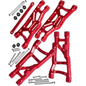 تعليق خلفي للسبائك A-ARMS & TIE لـ 1/10 SLASH 2WD VXL/FORD F-150 ، ARRCAT 4-PACK PRASTION PRASTERS UPS ، استبدل الجزء# 2555 3631 2532 ، أحمر ، أحمر