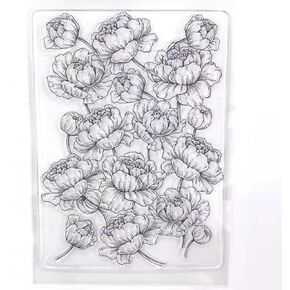 Welcome to Joyful Home 1pc Flower Background Clear Stamp for Card Making Decoration and Scrapbooking