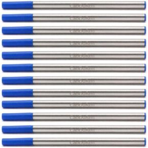 L: 4.3" 109mm, 0.5 mm Tip, Compatible Rollerball Pen Refills fit to Waterman Ballpen, German Ink, Compatible with Waterman #S0112670 / 540951/54090 (Black 6PCS)