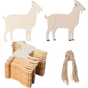 الحلي الخشبية غير المكتملة مع Twines Wall Art for Farm Mantistock Ranch Christmas حفل زفاف حفل عيد ميلاد الشكر ديكور 20pcs.