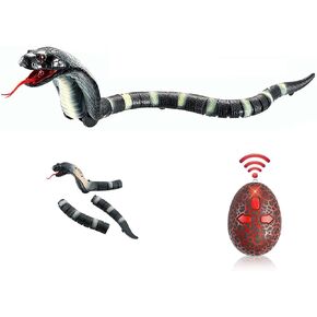 Ufurty قابلة للفصل عن بعد التحكم في Cobra Snake 17 "محاكاة طويلة قابلة لإعادة الشحن RC لعبة الأفعى للأطفال للأطفال