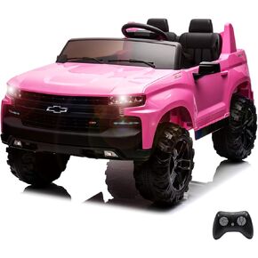 Garvee المرخصة Chevrolet Silverado Kids Coard Oper | 24V 2 مقعدين لعبة ركوب على جهاز التحكم عن بعد | مصابيح LED ، MP3 ، و Bluetooth | للبنين والفتيات