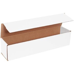 Aviditi White Cardboard Mailer Box ، 18 "L x 4" W × 4 "H ، حزمة من 50 ، مقاومة للسحق ، للشحن والبريد UPS ، USPS و FedEx