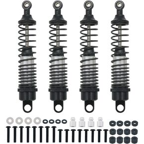 Rcawd 4pcs Full Metal 90mm صدمات RC لـ 1-10 RC CAR HSP RGT HIMOTO REDCAT صدمات الامتصاص (RED TOEN