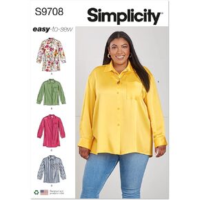 Simplicity Women's Women Roying Tirts Mottion Kit ، Code S9708 ، أحجام 30W-32W-34W-36W-38W ، متعدد الألوان