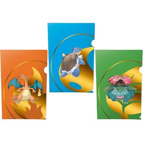 Ultra Pro - Pokémon Tournament Folios 3 -Pack - Charizard ، Blastoise ، Venusaur - تنظيم وتخزين ملاحظات الألعاب الخاصة بك ، ملاحظات البطولة ، الحجم لتناسب قوائم Deck 8.6 "× 12.2" A4