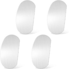 MABOR 4PCS مكشطة الطين الفولاذ المقاوم للصدأ ، أضلاع الفخار مسنن مكشطة الطين النحت القاطع الأدوات الأدوات النحت الأدوات النحت لفنانين النسيج النمذجة بوتر