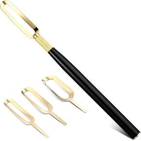 Lanties 4 Pcs Pottery Fluting Tool Kit Clay Ceramics Trimming Tools with 3 Different Fluting Blades Pottery Sculpting Tools Handmade Handle for Creative Pottery Works
