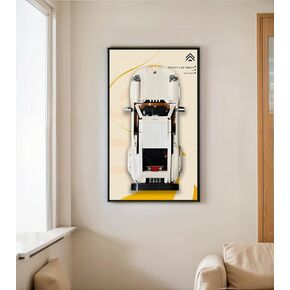 Display Wall Frame for Lego Icons Porsche 911 10295 Building Set,Building Blocks Display Board for Lego Car Wall Mount - Ideal Gifts for Lego Lovers,Size:19.6x11.81 in