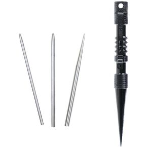 أداة Paracord Black Knotter مع إبر خياطة فضية
