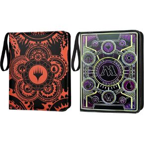 Trading Card Binder,9-Pocket Binder for Trading Cards Holds 720 Cards,Premium Collector Card Album for Standard Cards,Card Collection Folder for MTG,TCG,Yugioh,Game Cards(2 pack)
