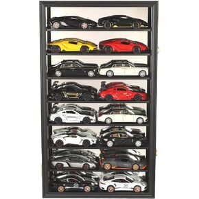 سيارات الألعاب الكبيرة 1:24 عجلات Diecast عجلات DIECAST MODEL 16 CARS DOFERE CASE HOLDENT يحمل 16 سيارة ساخنة 1:24 متوافقة مع العجلات الساخنة (الانتهاء الأسود)