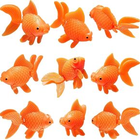 3pcs LifeLike عائم ديكور الذهب الذهبي - زخارف خزان الأسماك الاصطناعية واقعية مع تأثير السباحة الديناميكي ، ديكور مائي بلاستيكي مقاوم للماء لـ Aquascaping ، المكتب المنزلي