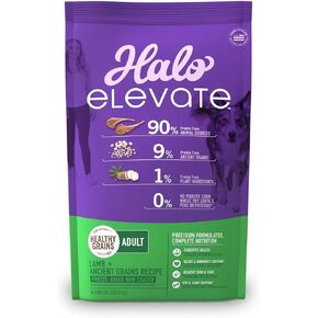 Halo Elevate Dog Food Lamb Nump ، حبوب صحية جاف للكلاب ، و kibble للكلاب البالغة ، 3.5 رطل كيس