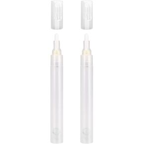 علامات الطلاء القابلة لإعادة التعبئة 2 pcs/pack 3mm نصائح دقيقة - أقلام فرشاة بالألوان المائية للطلاء الدائم الأكريليك علامات فارغة للطلاء بالألوان المائية ، رسومات الرسوم المتحركة ، وفن DIY
