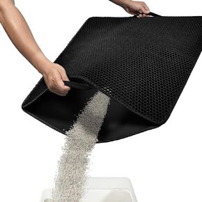 القمامة القمامة حصيرة كيتي القمامة حصيرة 30 "x24" طبقة عسل مزدوجة ، مقاومة للماء البول ، أسهل للتنظيف ، مرنة الصناديق.
