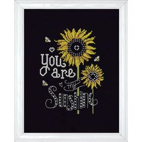 تصميمات التصميم الحرفية 2889 Sunshine Chalkboard Cross Cross Stitch Kit ، 8 × 10 "