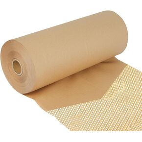 Honeycomb تعبئة الورق لفة - 19.68 '' x 820ft ، 200 ملصقات هشة | صندوق النبيذ والأعمال الفنية ووقاية الأواني الزجاجية | غلاف وسادة شاقة