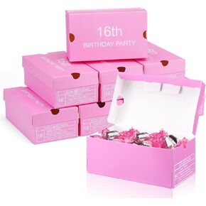 Gueevin 24 PCS Mini Sneaker Box 16th عيد ميلاد هدايا صناديق عيد ميلاد وردي صناديق معالجة مع 1