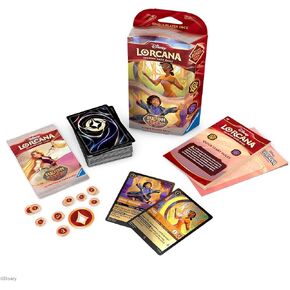RAVENSBURGER DISNEY LORCANA TCG: عهد جعفر لاعب واحد-AMBER & Amethyst للأعمار 8 وما فوق | إشراك اللعب | أكثر من 200 أعمال فنية ديزني الأصلية
